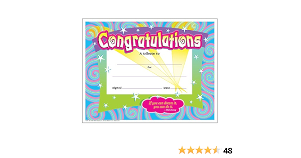 Amazon トレンド 賞状カード おめでとう うずまき 30枚入り Trend Recognition Awards Certificates Congratulations Swirls T 2954 お絵かき ねんど シール ホビー