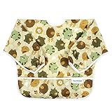 bumkins(バンキンス)スリーブビブ USA発お食事用防水長袖ビブ 6～24ヶ月 ひもタイプ Forest Friends(ベージュ) SU898