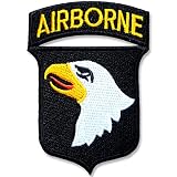 ミリタリーワッペン【第101空挺師団・101st AIR BONE Division】エアボーン イーグル アメリカ陸軍 US ARMY USアーミー 軍物 アメカジ 刺繍アイロン アップリケ パッチ サバケー サバイバルゲーム 軍服 米軍 wappen patch