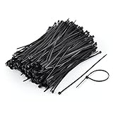 uxcell ケーブルタイ ジップループ ワイヤ コード セルフ-ロック ネットワーク ナイロン ストラップ 4x150mm 500個入り