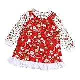 Dovewill クリスマス　パーティー　プリンセスドレス　　幼児　赤ちゃん　女の子　子供の服　　カジュアル　　誕生日　　全4サイズ - 赤, 6-12ヶ月