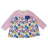 【春物】 chocola(ショコラ) ガーゼ天竺花柄チュニックTシャツ 90cm /淡ピンク NO.CH-1621-18018