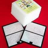 レンジフード換気扇深型専用枠２枚組 ＆難燃性不織布フィルタ１２枚set (枠ヨコ幅３７２mmxタテ３４８mm)