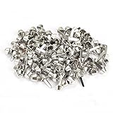 xlp 100個のフラットヘッドリベットスパイクスタッドDIYパンクバッグベルトレザークラフト10ミリメートル