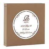 【名入れアルバム】ベビー・キッズ　お名前　刺繍WPポケットアルバム　茶色表紙×刺繍色茶  サークル 360枚収納　イニシャル　名前　日付　時間　身長　体重が表紙に刺繍で入る オリジナル！！出産祝いにぴ