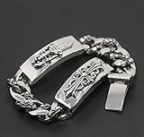 silverKYASYA高品質316L クロスIDブレスレット