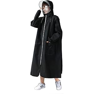 レインコート レディース/メンズ 【2020最新版】自転車/オートバイ レインポンチョ 防風防水 防塵防雪 二重ツバ付き ポケット有り 梅雨対策 通勤/通学 おしゃれ雨具 男女兼用