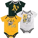 Oakland Athleticsベビー/幼児Go Team 3 Piece Creeper Set グリーン