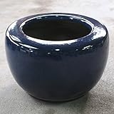 生子火鉢 15号信楽焼　伝統の火鉢 生子 深みのある青 陶器
