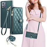 Gedurya moto g64 5G 用 ケース 手帳型 moto g64y 5G ケース 通用 ショルダー ファスナー型 小銭入れ motorola moto g64 5G スマホケース 財布型 カード収納 コインポケット 携帯カバー 斜めがけ 肩掛け モトローラ g64 手帳型 ケース マグネット開閉式 スタンド機能 同色ストラップ付き ロング＋ショート - ピンク