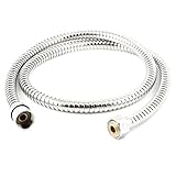 uxcell シャワーホース　水ヒーターホース　シルバートーン　120cm 長 　柔軟 1/2 PT　バスルーム用