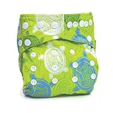 Bumkins Stuff It Cloth Diaper with 2 Minky Inserts, Green Turtle by Bumkins [並行輸入品]