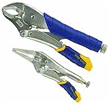 Irwin vise-grip 77t vsg-10wr Curved Jaw and vsg-6ln Long NoseロックペンチFastリリースセット、2 pc。