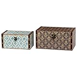 不二貿易 トランク 2個セット M ダマスク 21216