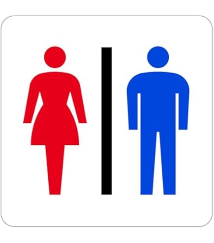 Amazon | トイレ（男 ・ 女） プレート 看板 20cm×20cm | 標識・サイン