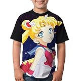 美少女戦士セーラームーン 3dプリントの夏子供\男の子 女の子\青少年.やわらかい\ハワイ\夏のファッション.半袖tシャツtシャツ?生日プレゼント.トレーニング・ヨガの上着.XS