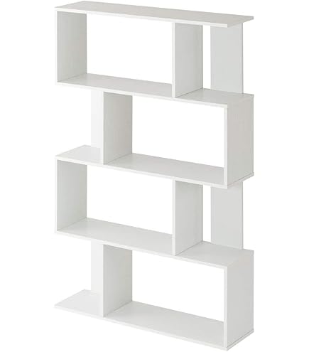 Amazon｜S字オープンラック 5段 【ウォールナット/ブラック支柱】 収納