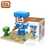 LOZ 鎧をつけるスティーブブロック ダイヤモンドブロック 積み木 ブロック マイクロブロック 9470