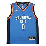 Oklahoma City Thunder Westbrook # 0 – Boys ProfessionalジャージTop M / 5 – 6ブルー