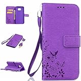 UNEXTATI Galaxy S7 Edge ケース 高品質 PUレザー 手帳型ケース 衝撃吸収 カバー カード収納 全面保護 Samsung GalaxyS7 Edge 用 Case Cover 