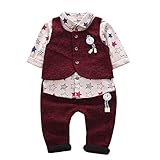 Tovadoo 子供服 ベビー服 男の子 トップス+ズボン+ベスト 秋冬 長袖 多色 フォーマル イギリス風 紳士 星柄 ファッション 保育園 発表会 結婚式 プレゼント