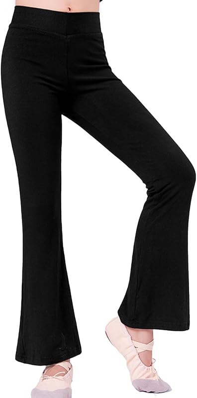 [Merrytutu] ジャズパンツ 【サイズ交換無料】 ダンスパンツ ブーツカット ストレッチ 黒
