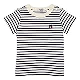 nミキハウス DOUBLE.B ダブルＢ ★Everyday Double_B★ ボーダー半袖Tシャツ 100cm 紺×白（50）