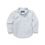 ポロラルフローレン マルチポニー ストライプオクスフォード長袖シャツ ブルー (男の子12～24か月用) 24M [並行輸入品]