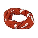 (コ-ランド) Co-land 子供用 赤ちゃん ベビーニットネックウォーマー キッズスヌード 毛糸スカーフ ニットマフラー ちょび髭図案飾り 暖かい お出かけ防寒 女の子 男の子 (5.ブラウン)