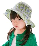 (スマイル ワキキ)Smile YKK おしゃれ バケット ハット キッズ サファリハット 女の子 ベビー帽子 赤ちゃん 顎紐 蝶柄 54