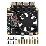 Geekworm ラズバリーパイ用 X735 電源管理拡張ボード、PWM冷却ファンと安全なシャットダウン機能が付き、Raspberry Pi 4B/3B+/3Bに適用