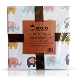 All Season Large 120x120 cm Elephant Design Extra Layered Muslin Unisex Baby and Toddler Super Soft 