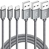 USB Type C ケーブル【1m 3本】CLEEFUN USB-A to USB-C 充電ケーブル 3A急速充電 QC3.0対応 高耐久 ナイロン編み タイプｃケーブル Switch, Xperia 10II XZ3 XZ2 XZ1, Galaxy S10 S10E S10+ S9 S8 A20 A21 A30 A50 Note 20 10 9 8 S20, LGなどのType-C機器対応