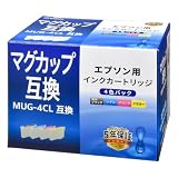 オーム電機 エプソン互換インク マグカップ 4色パック INK-EMUG-4CL 01-3950 OHM