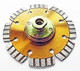 ヤマグチ コンクリート用ダイヤモンドカッター KYセグメントターボタイプ KY-4NF 新セグ フランジ付 奥行10.5×高さ0.24×幅10.5cm 内径調整リング