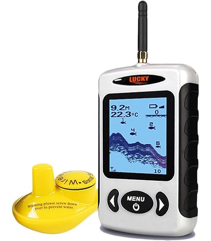 Amazon | LUCKYLAKER 魚群探知機 ワイヤレス 投げ式 魚探 集魚灯機能