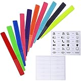 Wisdompro® 20 PCS 7 Inch Colorful Reusable Fastening Velcro Cable Ties with Extra Identification Tag