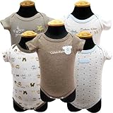 CalvinKlein（カルバンクライン)半袖ボディスーツ5枚セット0/3ヶ月(ブラウン他） [Baby Product]