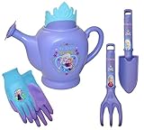 Disney Frozen Gardening Tool Holder Combo Pack with Gripping Glove, Trowel, Cultivator and Watering 
