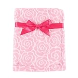 Luvable Friends Print Coral Fleece Blanket, Pink Rose by Luvable Friends