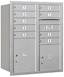 Salsbury Industries 3710da-09aru 4 C水平メールボックス、アルミニウム