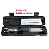 バイク整備用小型トルクレンチ 差込角1/4"（6.25mm） 測定範囲5～25Nm WHSYN0007 [並行輸入品]