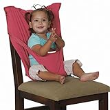 外出先で活躍！ 椅子用固定帯 ベビー用品 持ち運び便利 ポータブル コンパクト チェアベルト◇SACKN-SEAT (ピンク)