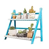 ZJM-flower stand 竹2層フラワースタンド折りたたみフラワーラック (サイズ さいず : L-70cm)