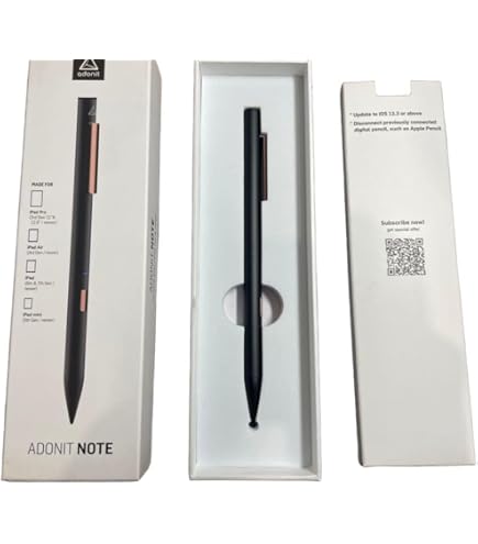 ADONIT NOTE タッチペン ブラック【3個セット】 Amazon.co.jp: アドニット iPad用 スタイラスペン Adonit Note+