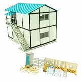 さんけい 1/80 情景シリーズ プレハブ小屋-1 MK05-50 ペーパークラフト