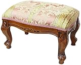 【イタリア製クラシック家具】猫脚角フットスツール/ピンク H28X幅41X奥行28cm 2-SRECPIR