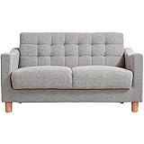 アビライト 大川家具 ソファベッド 兼用 収納庫付 2人掛け ファブリックソファ アイボリー GKB-0014