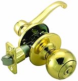 Design House 741041 Scroll Universal Latch Entry Door Knob and Handle, Adjustable Backset, Polished 