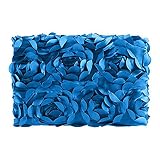 zjskin新生児赤ちゃん写真写真プロップ3dローズフラワーBackdrop Beanbagブランケットラグ 130cm*100cm ブルー